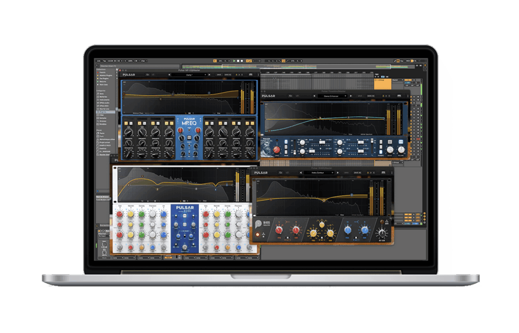 Analog EQ's Bundle by Pulsar Audio UI on computer screen